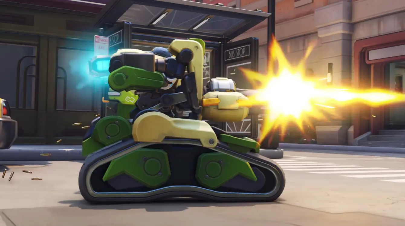 Bastion in Assault mode in Overwatch 2