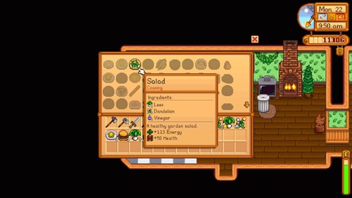 Stardew Valley Leah: Salad recipe