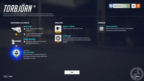 Torbjorn abilities in Overwatch 2