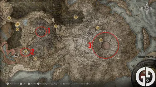 Image of the Jagged Peak key points of interest in Elden Ring Shadow of the Erdtree