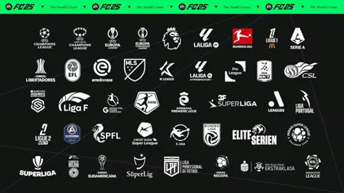 Image of confirmed leagues in EA FC 25