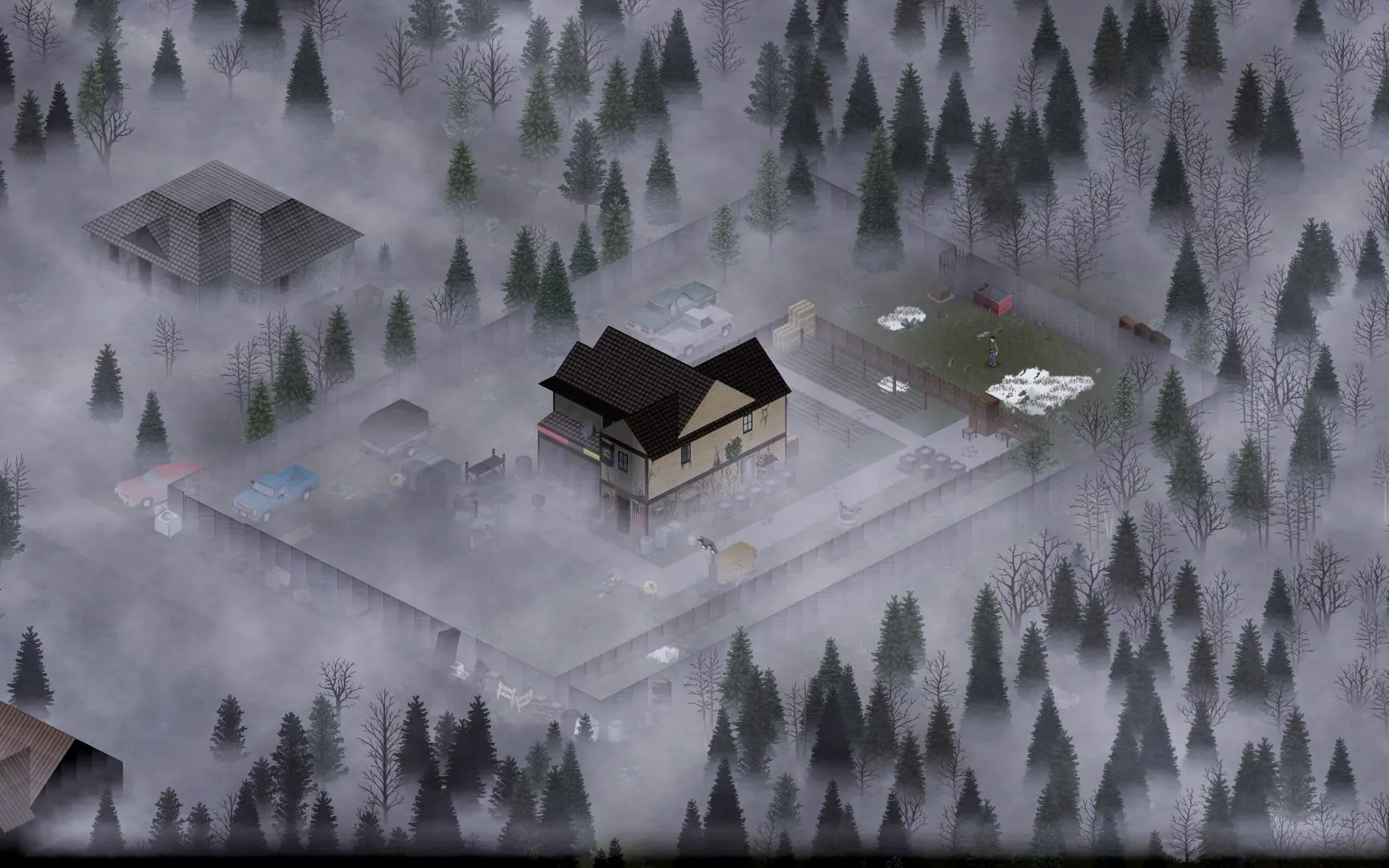 a lone house in Project Zomboid