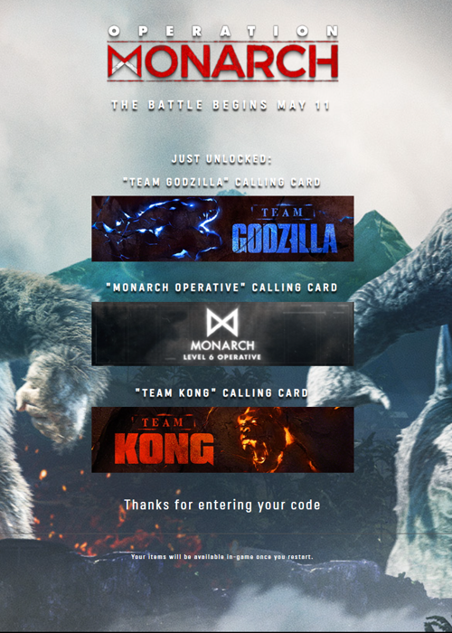 How to get Godzilla vs. King Kong calling cards in Warzone