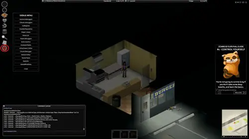 Project Zomboid cheats button