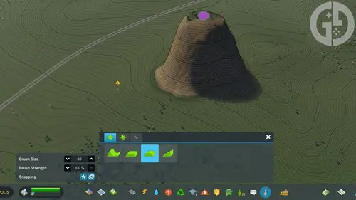 Image of the Soften Terrain tool in Cities Skylines 2