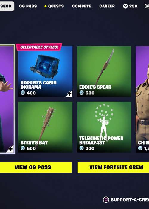 All Stranger Things skins in Fortnite including Demogorgon & Eleven