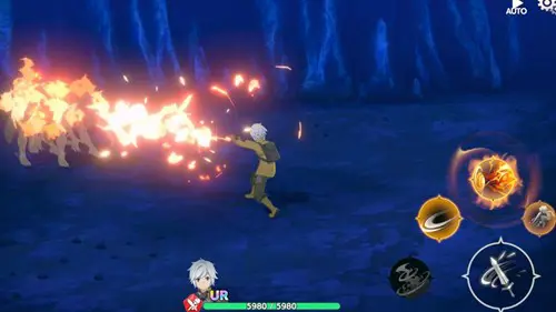 Image of combat in DanMachi Battle Chronicle