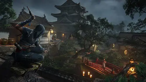 Yasuke looking stealthy in Assassin's Creed Shadows