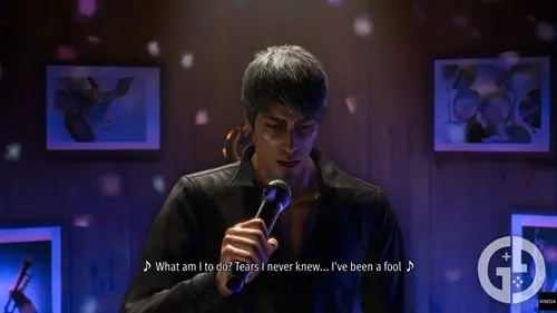 Kiryu singing karaoke in Infinite Wealth