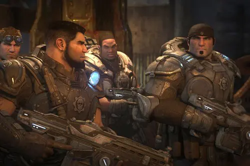 The core cast of Gears of War 2.