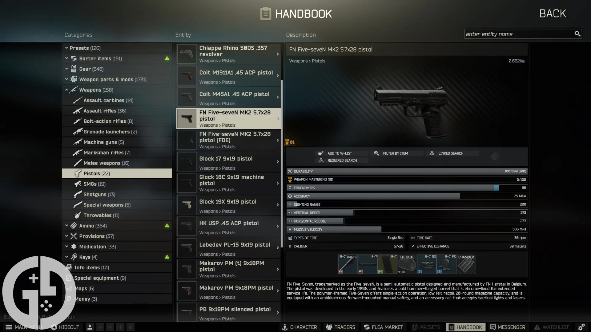 Image of the Five-seveN in Escape from Tarkov