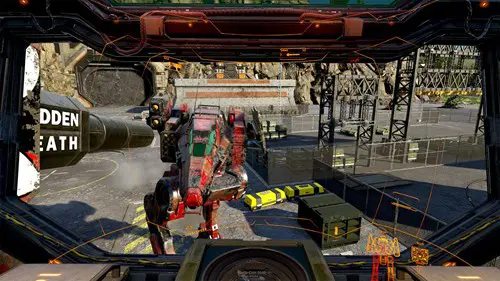 The first person mech perspective in MechWarriors 5: Mercenaries, one of the best games like Armored Core