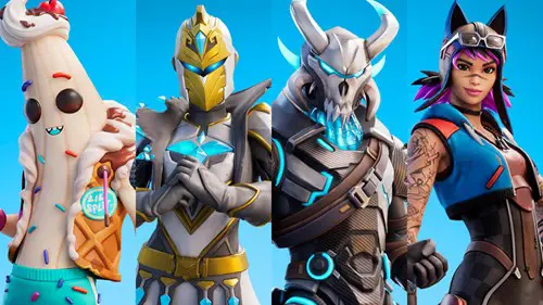 The four skins in the Fortnite OG Battle Pass