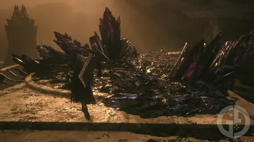 The Buster Sword and Sagespire dusk crystals in FF16's Echoes of the Fallen DLC