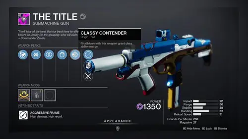 Destiny 2 The Title: How to get the weapon