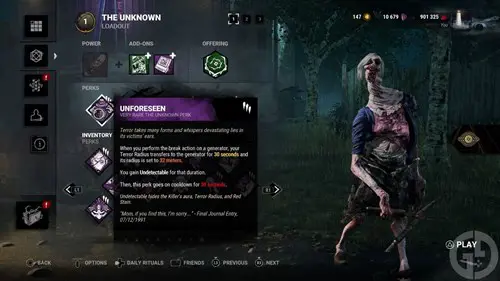 The Unknown's Unforeseen Perk in Dead by Daylight