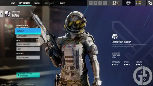 Image of Iana in Rainbow Six Siege with the Halloween skin equipped