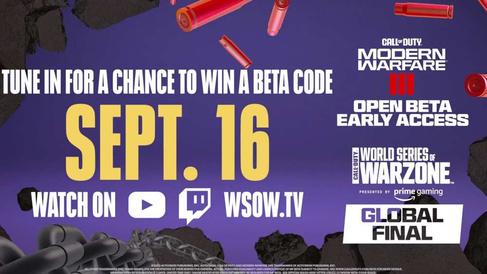 How to get the World Series of Warzone Drops & MW3 Beta Code Sweeps