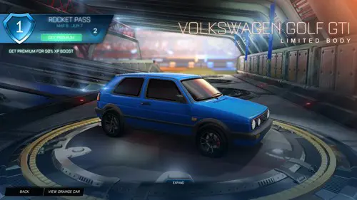 Rocket League VW Gold GTI Hitbox: The Golf GTI in the Rocket Pass