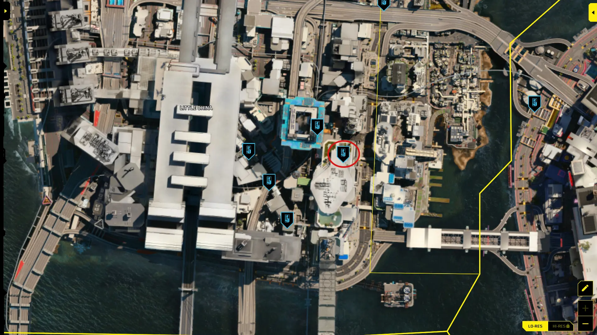 the map location of The Sun Tarot Card in Cyberpunk 2077