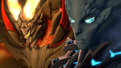 Fyrakk and Vyranoth in World of Warcraft