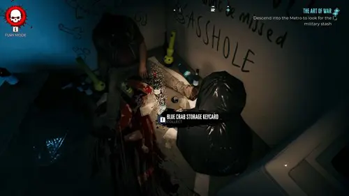 an image showing the Blue Crab Storage Keycard location in Dead Island 2