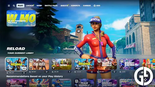 Fortnite Reload on the main menu