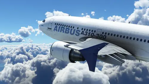 Flight Simulator Screenshot showing an Airbus A310-300