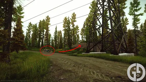 Image of the route up to the USEC Camp on Woods in Escape from Tarkov