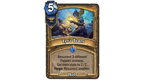 Hearthstone Titans Card Art for Tyr's Tears