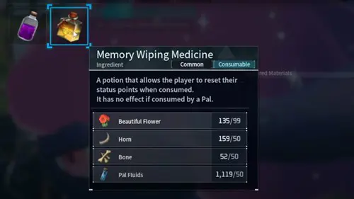 Memory Wiping Medicine in Palworld