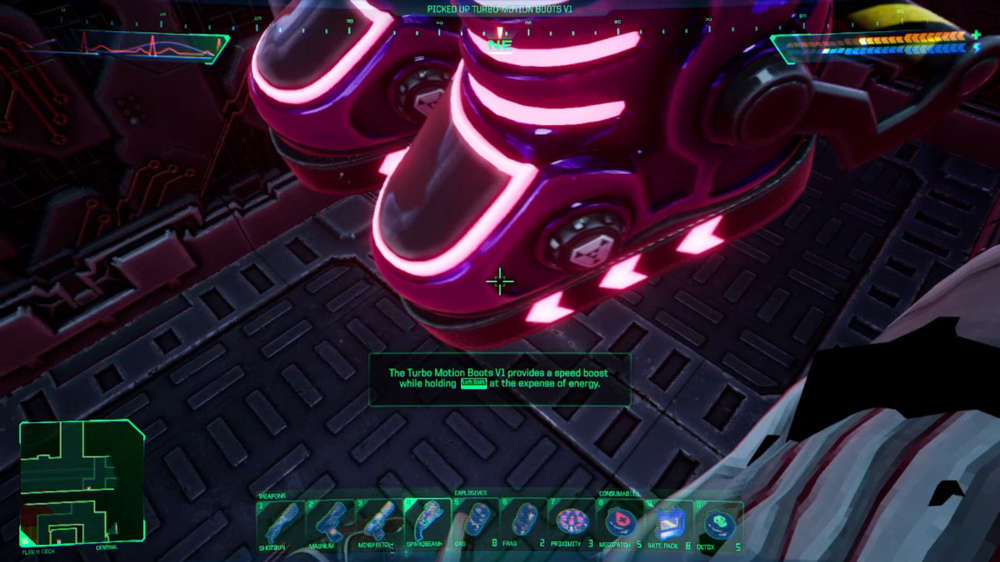 How to find the Turbo Boots in System Shock