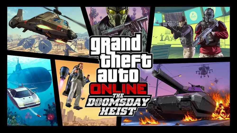 Key art of the Doomsday Heist in GTA Online