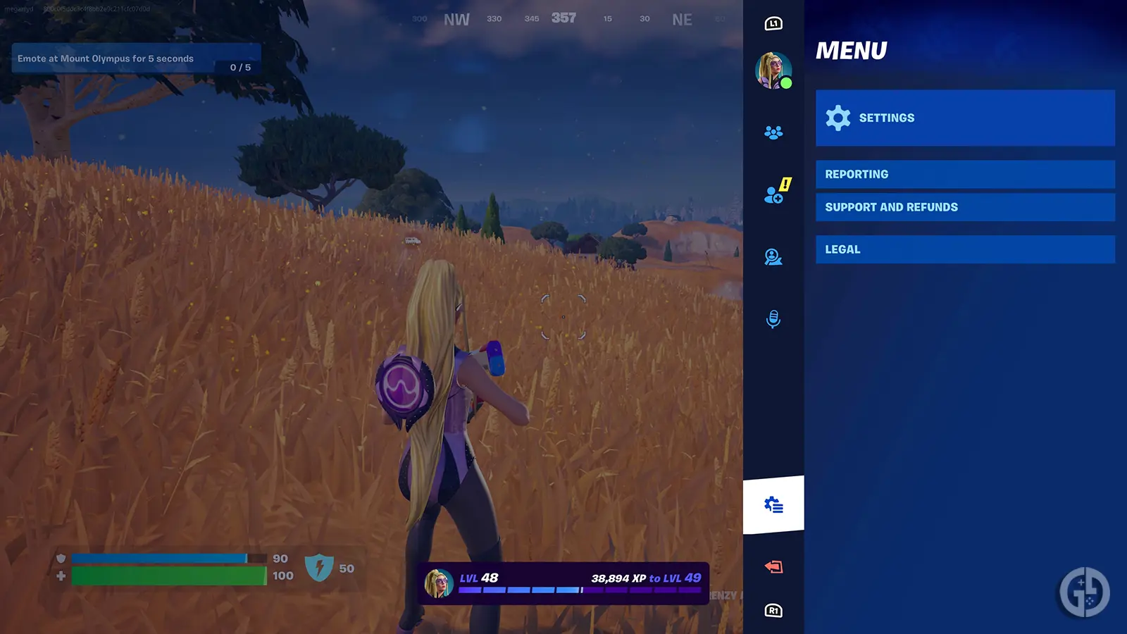 Settings In Fortnite