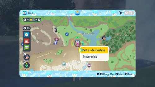 A Tera Raid on the Pokemon Scarlet & Violet map