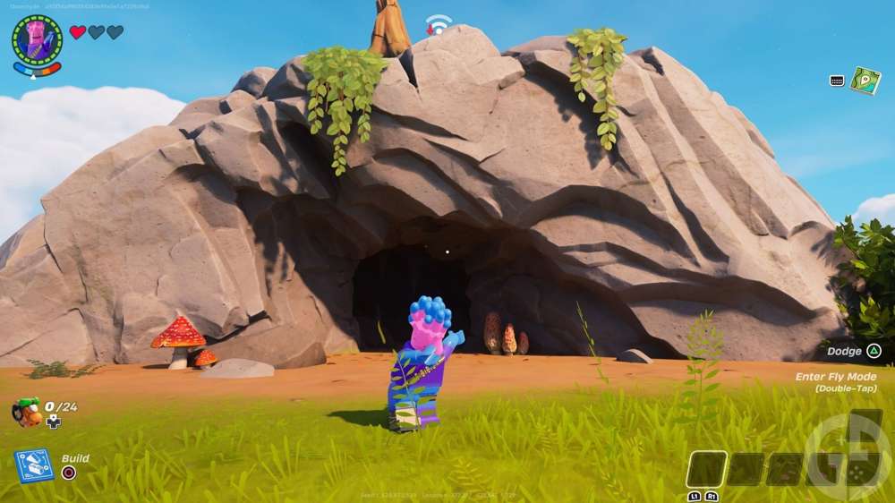 How to find a cave in LEGO Fortnite