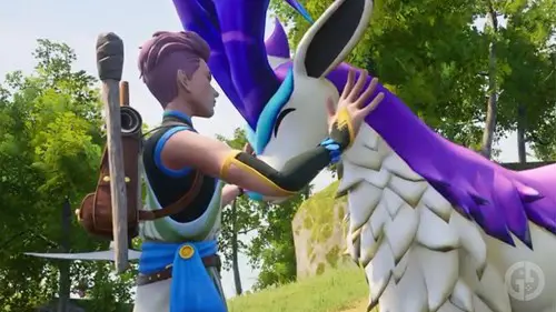 an image of Pal being pet in Palworld