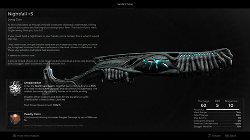 The Nightfall gun from Remnant 2.