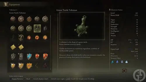 Green Turtle Talisman in Elden Ring