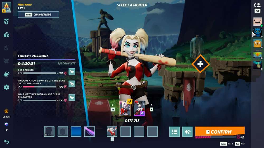 MultiVersus Harley Quinn combos, perks & specials