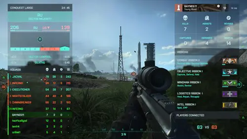 A scoreboard showing off kills and squad ranking.