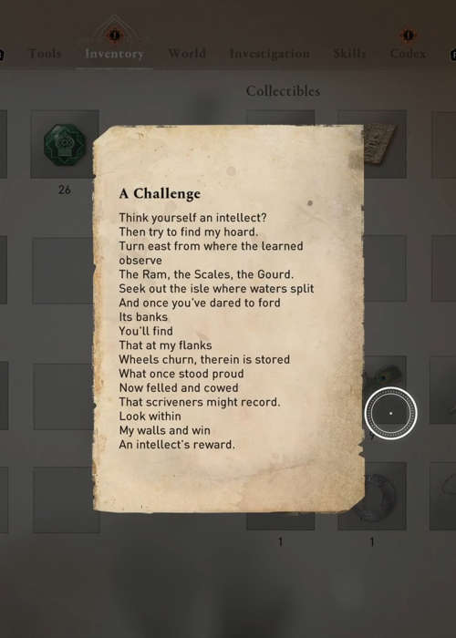 How to find the 'A Challenge' Enigma in Assassin's Creed Mirage