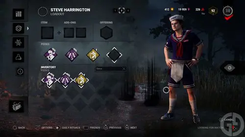 Steve Harrington and his unique Perks, Babysitter, Camaraderie and Second Wind in Dead by Daylight