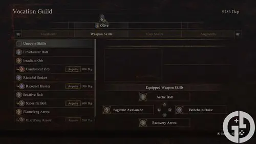 Image of the Magick Archer's Weapon Skills in Dragon's Dogma 2