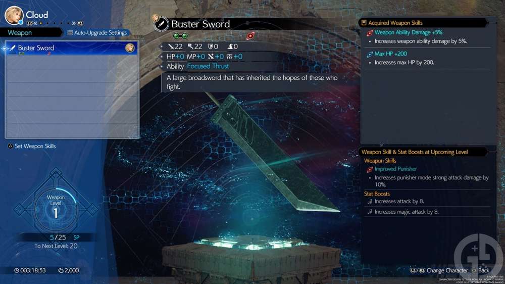 How to upgrade weapons in Final Fantasy 7 Rebirth & weapon skills explained