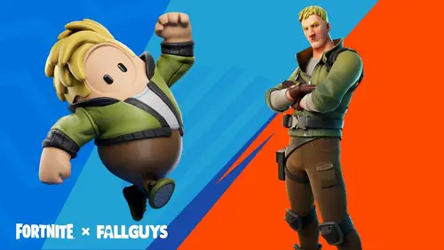 Image of a unique bean skin in the Fortnite x Fall Guys event