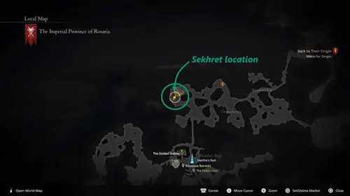 Image of the Sekhret Hunt map location in Final Fantasy 16