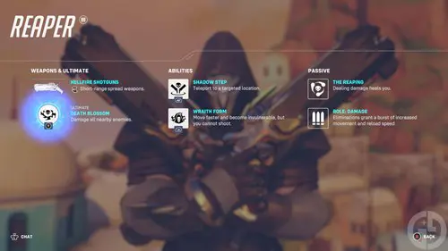 Reaper's abilities in Overwatch 2