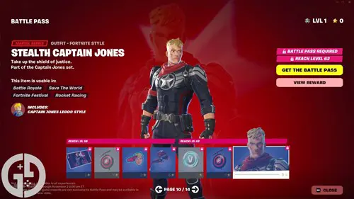 Image of the Stealth Captain Jones skin in Fortnite