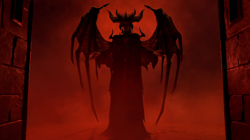 The silhouette of Lilith in Diablo 4.